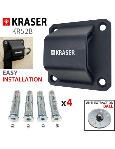 Ancla de Seguridad KRASER KR52B Acero Alta Resistencia 15x15cm