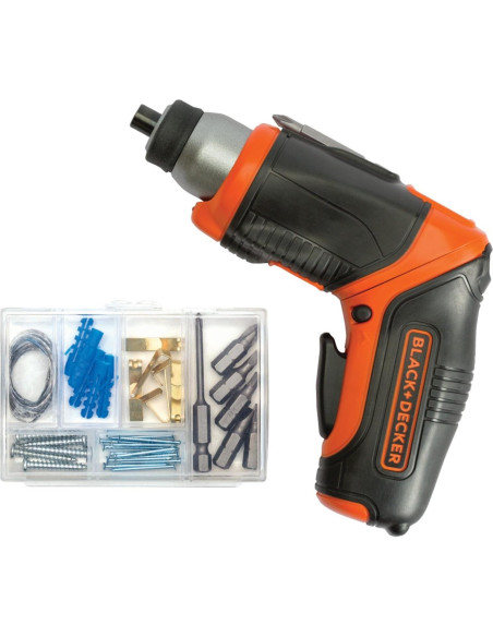 Destornillador Inalámbrico Black+Decker 4V MAX Recargable 42 Piezas