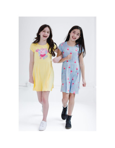 Vestidos Skater Peppa Pig Paquete 2 Niñas Talla 2T a 10-12