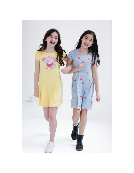 Vestidos Skater Peppa Pig Paquete 2 Niñas Talla 2T a 10-12