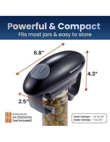 Abridor de Tarros Eléctrico Elite Gourmet EJO800 Automático