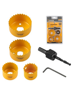 Juego de Sierras de Corona Hoteche 6 Piezas para Madera y Plástico