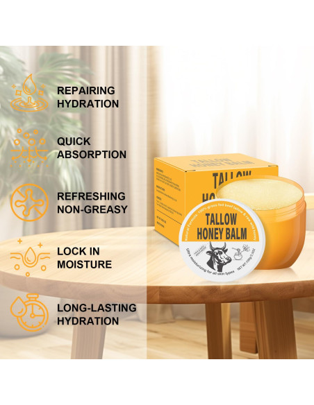 Bálsamo Hidratante de Grasa de Res GADMLURY 100g con Miel