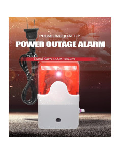 Alarma de Corte de Energía Lelukee 120Db Ajustable con Luz 2