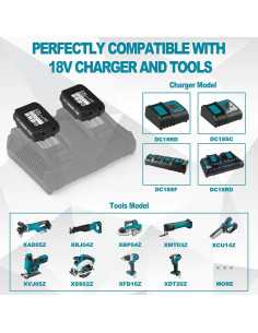 Batería de Reemplazo 3000mAh 18V CHAUNVEN para Makita 2