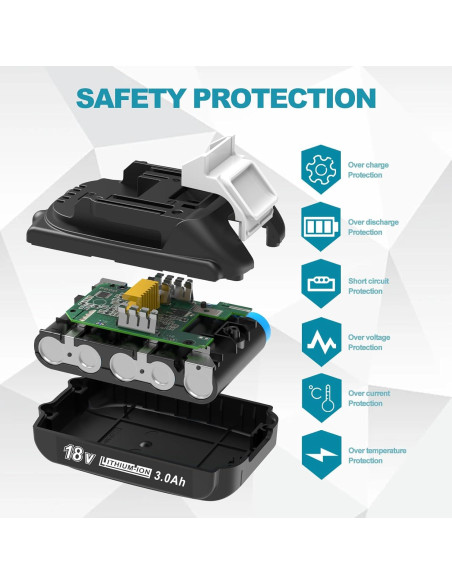 Batería de Reemplazo 3000mAh 18V CHAUNVEN para Makita