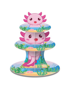 Soporte para Cupcakes 3 Niveles Weysat Axolote Multicolor