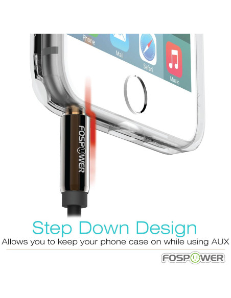 Cable de Audio FosPower 3.5mm a RCA 1.83m Estéreo Macho