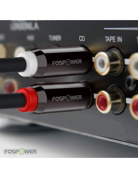 Cable de Audio FosPower 3.5mm a RCA 1.83m Estéreo Macho