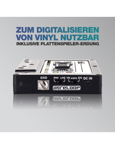 Grabador de Mixtape USB Reloop AMS-TAPE Diseño Retro