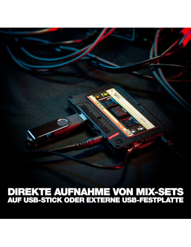 Grabador de Mixtape USB Reloop AMS-TAPE Diseño Retro