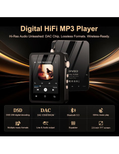 Reproductor MP3 HiFi Fanvace F10 Bluetooth 5.3 64GB 2