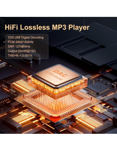 Reproductor MP3 HiFi Fanvace F10 Bluetooth 5.3 64GB