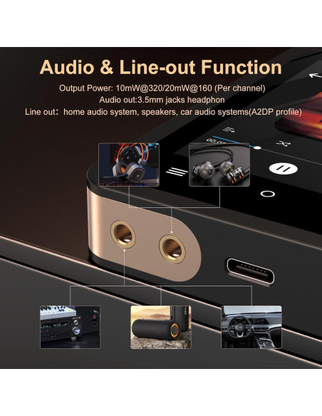 Reproductor MP3 HiFi Fanvace F10 Bluetooth 5.3 64GB