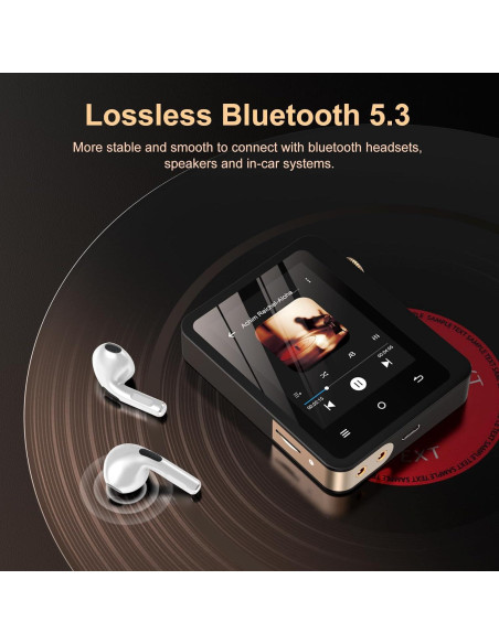 Reproductor MP3 HiFi Fanvace F10 Bluetooth 5.3 64GB