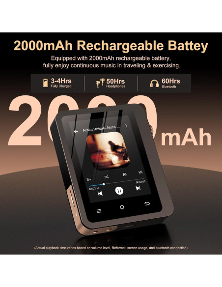 Reproductor MP3 HiFi Fanvace F10 Bluetooth 5.3 64GB