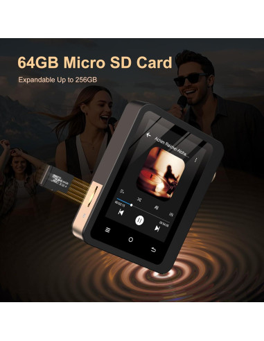 Reproductor MP3 HiFi Fanvace F10 Bluetooth 5.3 64GB