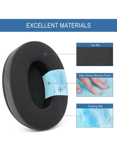 Almohadillas de Gel Refrigerante GEVO para Auriculares Audio Technica ATH M50/M40/M30