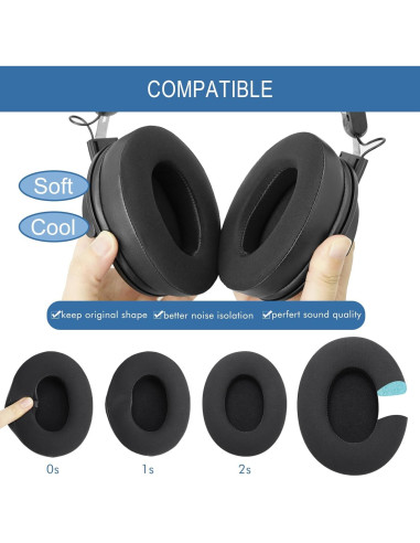 Almohadillas de Gel Refrigerante GEVO para Auriculares Audio Technica ATH M50/M40/M30
