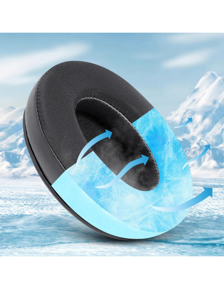 Almohadillas de Gel Refrigerante GEVO para Auriculares Audio Technica ATH M50/M40/M30