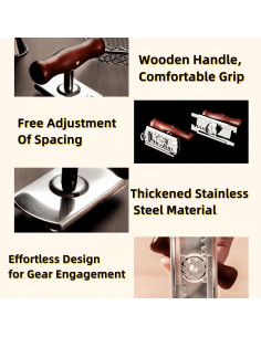 Abrebotellas Ajustable Genérico Acero Inoxidable Madera 15cm 2