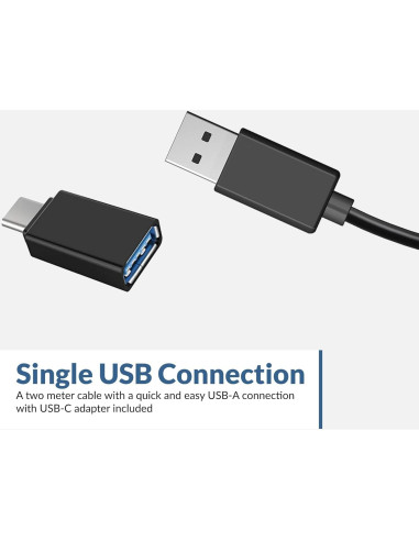 Barra de Altavoces USB Cyber Acoustics CA-2890 - Sonido Estéreo Compacto