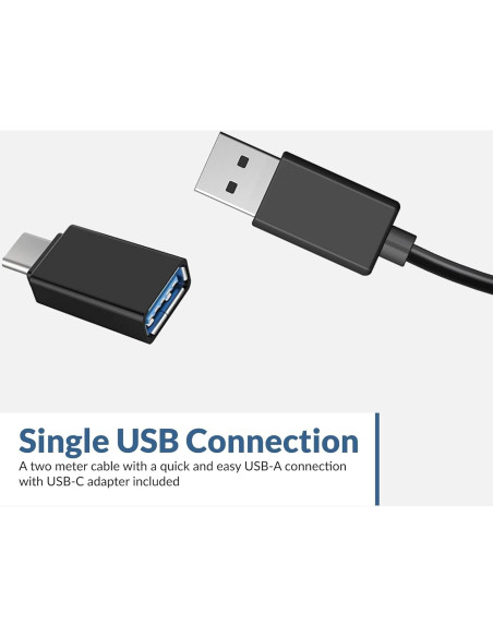 Barra de Altavoces USB Cyber Acoustics CA-2890 - Sonido Estéreo Compacto