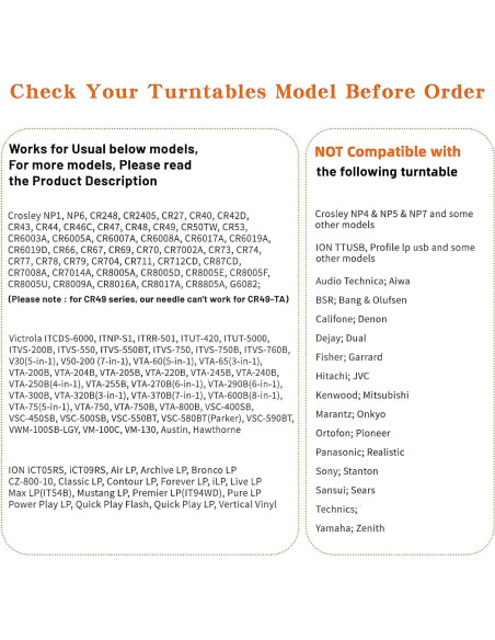 Cartucho de Tocadiscos Banpa BP2ATC con Punta de Diamante Doble