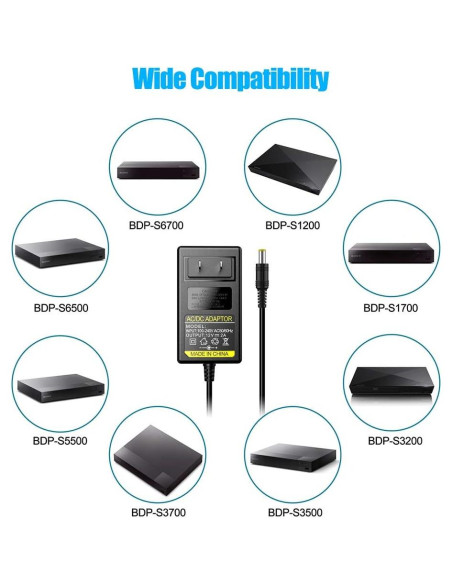 Cable de Alimentación 12V SoulBay para Reproductores Blu-ray Sony