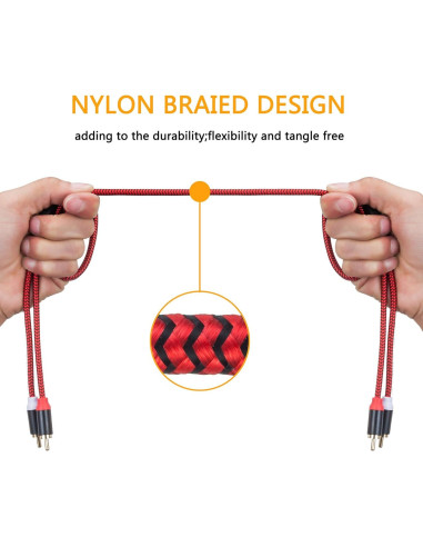 Cable RCA 2RCA Macho a 2RCA Macho 1M Jelly Tang Audio Estéreo