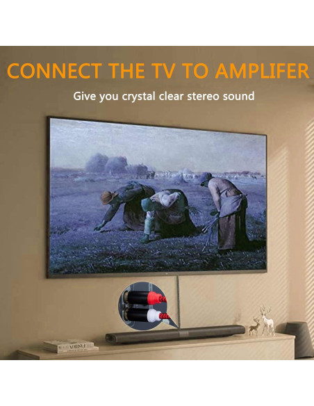 Cable RCA 2RCA Macho a 2RCA Macho 1M Jelly Tang Audio Estéreo