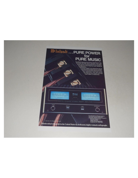 Póster Amplificador McIntosh MC7200 48x33 cm Medidores Azules
