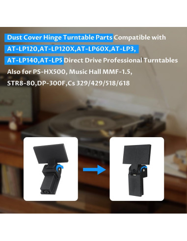 2 Pcs Bisagras de Cubierta de Polvo YJNBEST para Tocadiscos