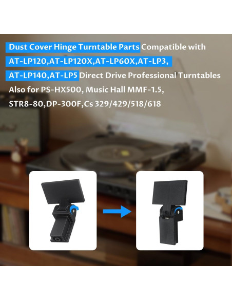 2 Pcs Bisagras de Cubierta de Polvo YJNBEST para Tocadiscos