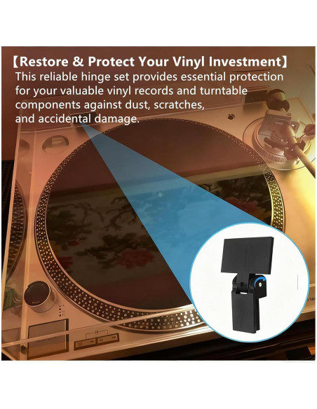 2 Pcs Bisagras de Cubierta de Polvo YJNBEST para Tocadiscos