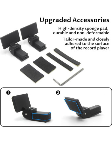 2 Pcs Bisagras de Cubierta de Polvo YJNBEST para Tocadiscos