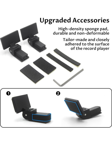 2 Pcs Bisagras de Cubierta de Polvo YJNBEST para Tocadiscos