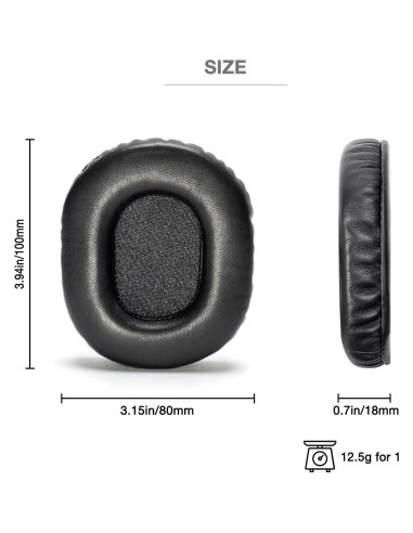 Kit Almohadillas de Oído Cuero Cordero + Funda Cabeza Audio Technica