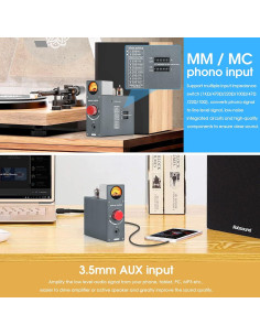 Previo de Fono Douk Audio T4 Plus con Medidor VU y Tubos 2