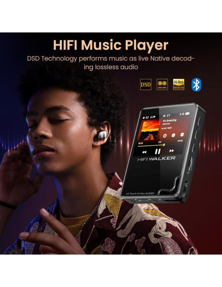 Reproductor de Música Portátil HIFI WALKER H2 Touch 128GB