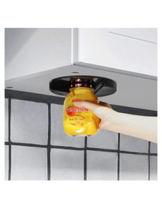 Abre frascos manual MOJO-HOME con cinta antideslizante - Negro