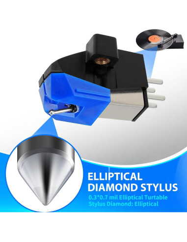 Aguja de Tocadiscos ATN95E Audio-Technica Azul - Reemplazo VM95