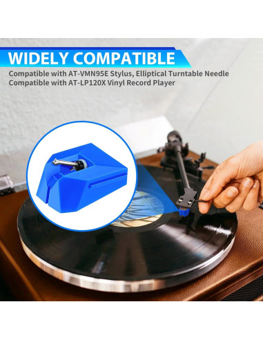 Aguja de Tocadiscos ATN95E Audio-Technica Azul - Reemplazo VM95