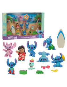 Conjunto de Figuras Deluxe Lilo y Stitch Just Play 13 Piezas