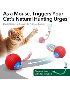 Juguete Interactivo para Gatos GooCare Bola de Cola Rápida 3.0 2