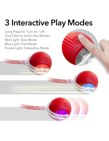 Juguete Interactivo para Gatos GooCare Bola de Cola Rápida 3.0