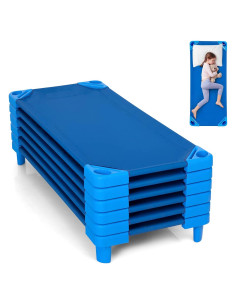 Camas Apilables KOTEK para Niños - 6 Unidades Azul 130x57 cm
