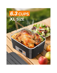 Caja de Almuerzo Eléctrica Inalámbrica EAST OAK 6.3 Tazas 2