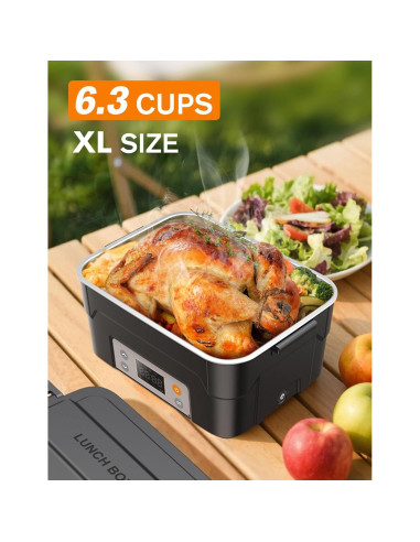 Caja de Almuerzo Eléctrica Inalámbrica EAST OAK 6.3 Tazas