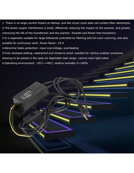 Transformador de Neón SALALIS 7.5KV 30mA para Interiores y Exteriores